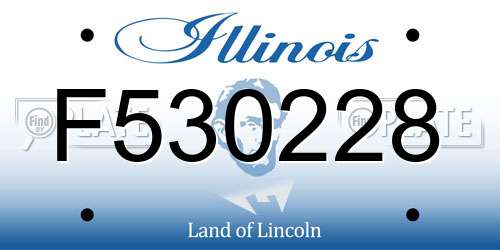 F530228 Illinois License Plate