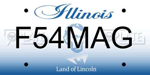 F54MAG Illinois License Plate