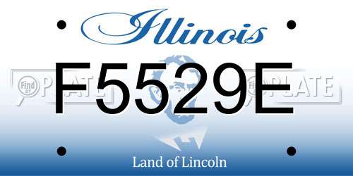 F5529E Illinois License Plate