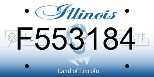 F553184 Illinois License Plate
