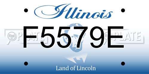 F5579E Illinois License Plate