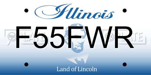 F55FWR Illinois License Plate