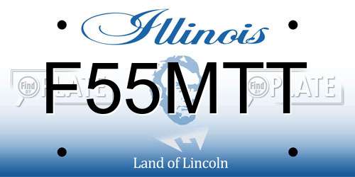 F55MTT Illinois License Plate