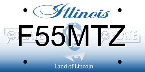 F55MTZ Illinois License Plate
