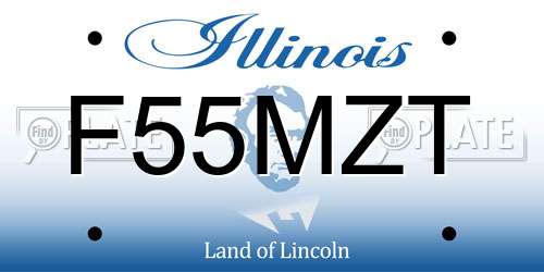 F55MZT Illinois License Plate