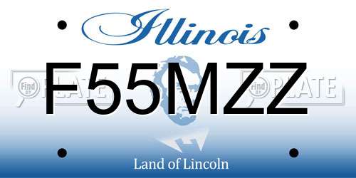 F55MZZ Illinois License Plate