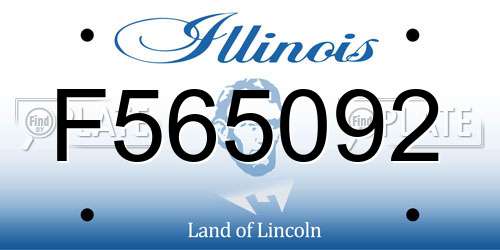 F565092 Illinois License Plate