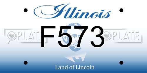 F573 Illinois License Plate