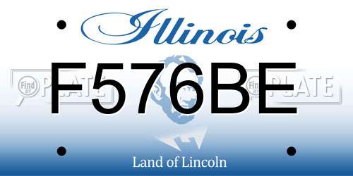 F576BE Illinois License Plate
