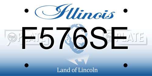 F576SE Illinois License Plate