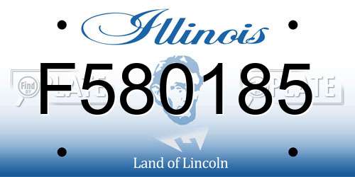 F580185 Illinois License Plate