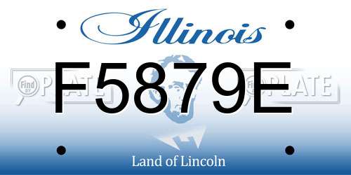 F5879E Illinois License Plate