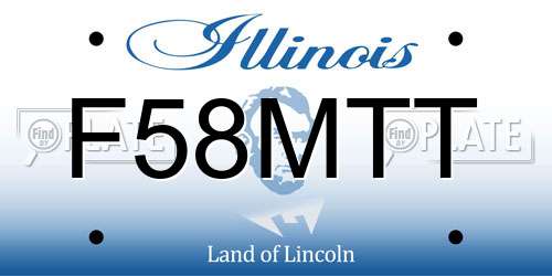 F58MTT Illinois License Plate