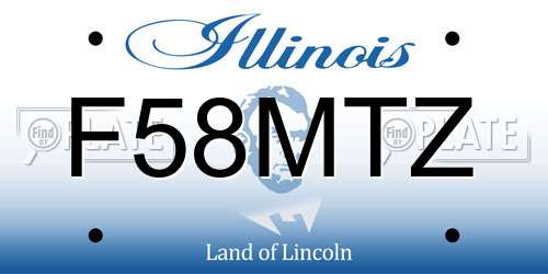 F58MTZ Illinois License Plate