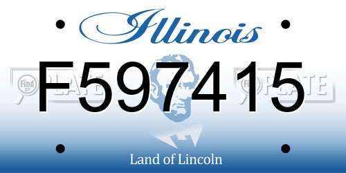 F597415 Illinois License Plate