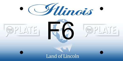 F6 Illinois License Plate