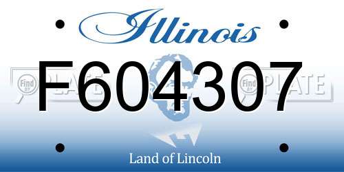 F604307 Illinois License Plate