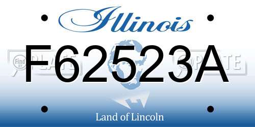 F62523A Illinois License Plate
