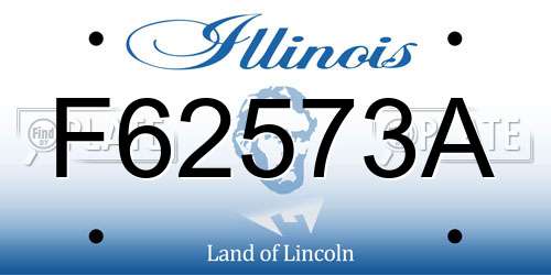 F62573A Illinois License Plate