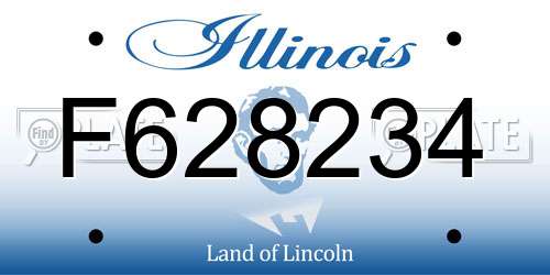 F628234 Illinois License Plate