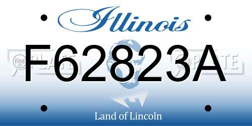 F62823A Illinois License Plate