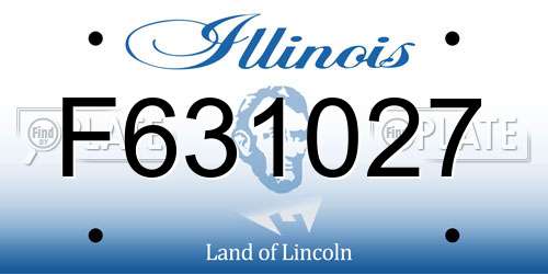 F631027 Illinois License Plate