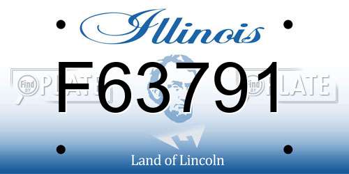 F63791 Illinois License Plate