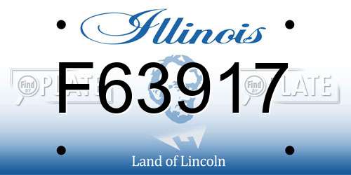F63917 Illinois License Plate