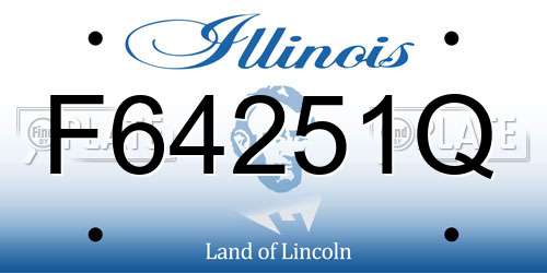 F64251Q Illinois License Plate