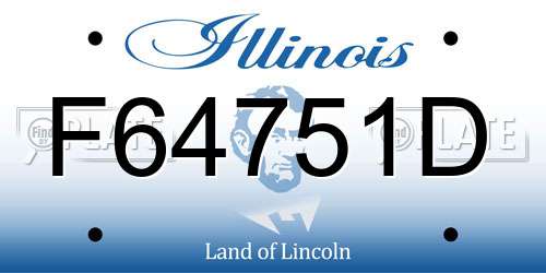 F64751D Illinois License Plate