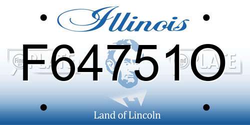 F64751O Illinois License Plate