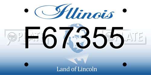F67355 Illinois License Plate