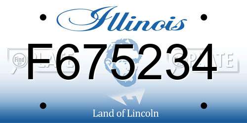 F675234 Illinois License Plate