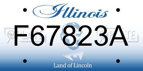 F67823A Illinois License Plate