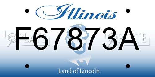 F67873A Illinois License Plate