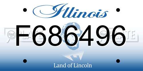 F686496 Illinois License Plate