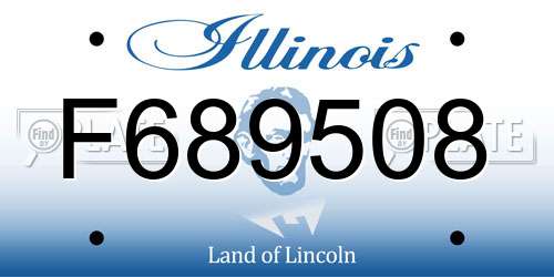 F689508 Illinois License Plate
