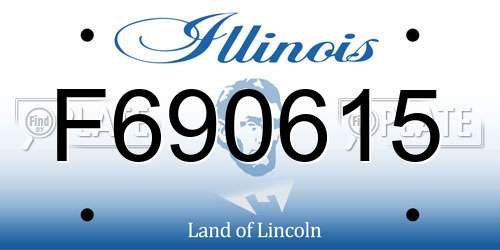 F690615 Illinois License Plate