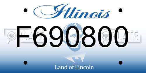 F690800 Illinois License Plate