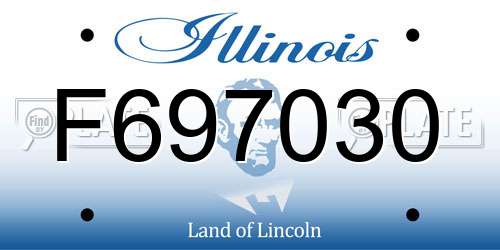 F697030 Illinois License Plate