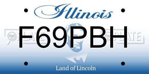 F69PBH Illinois License Plate