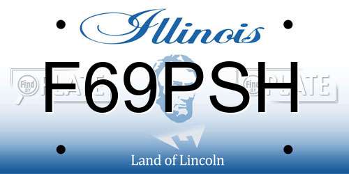 F69PSH Illinois License Plate
