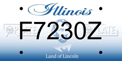 F7230Z Illinois License Plate