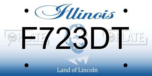 F723DT Illinois License Plate