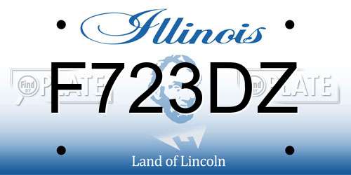 F723DZ Illinois License Plate