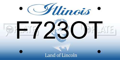F723OT Illinois License Plate