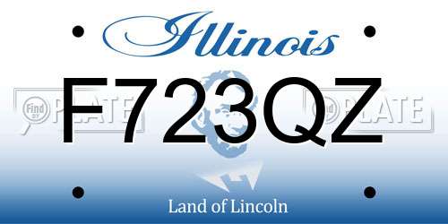 F723QZ Illinois License Plate
