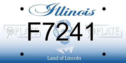 F7241 Illinois License Plate