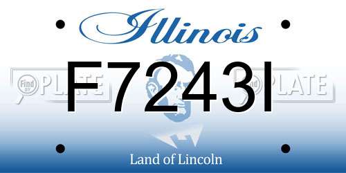 F7243I Illinois License Plate