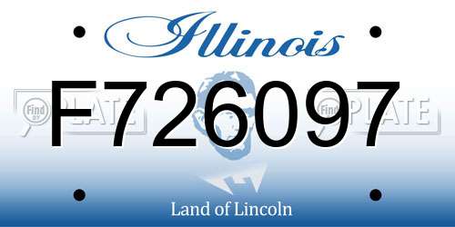 F726097 Illinois License Plate
